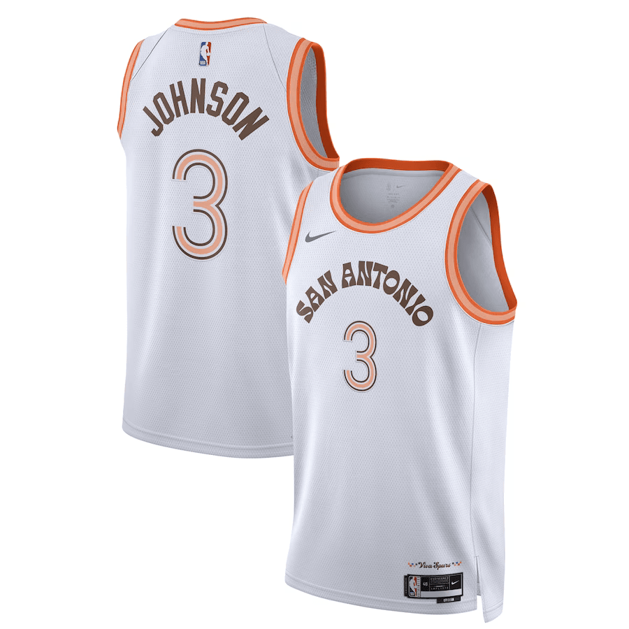 San Antonio Spurs City Edition 2023/24 Keldon Johnson 3 White NBA Jersey