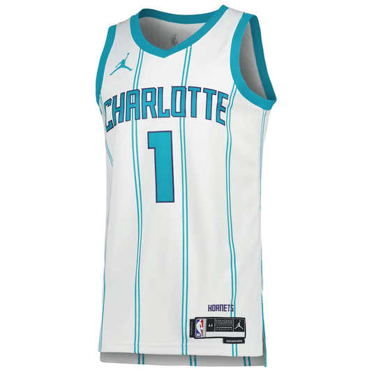 Charlotte Hornets LaMelo Ball 1 Jordan White NBA Jersey - Association Edition