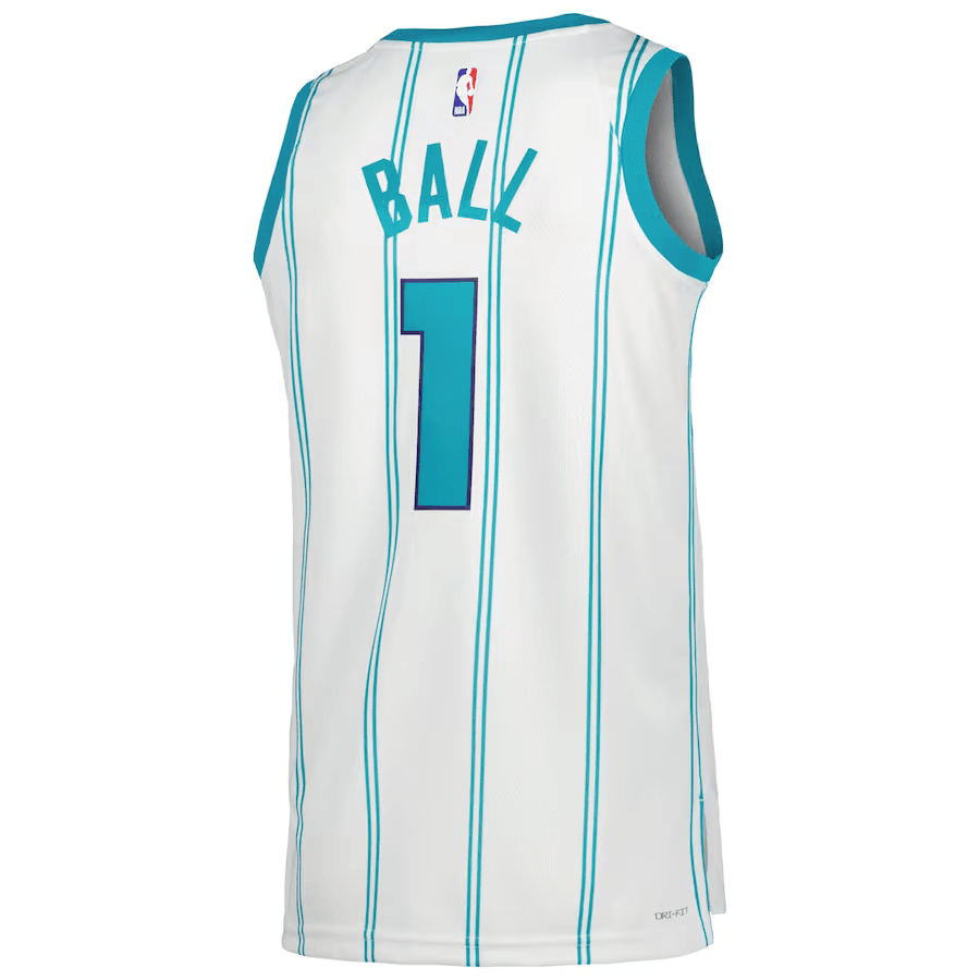 Charlotte Hornets LaMelo Ball 1 Jordan White NBA Jersey - Association Edition