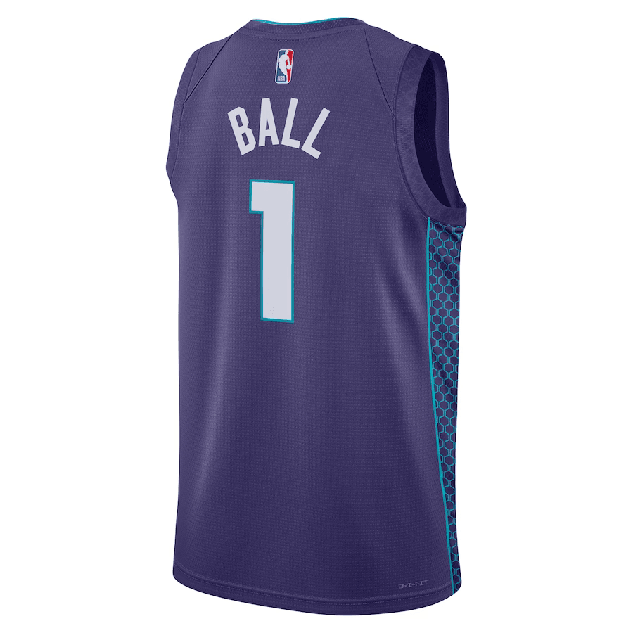 Charlotte Hornets LaMelo Ball 1 Jordan Purple NBA Jersey - Statement Edition