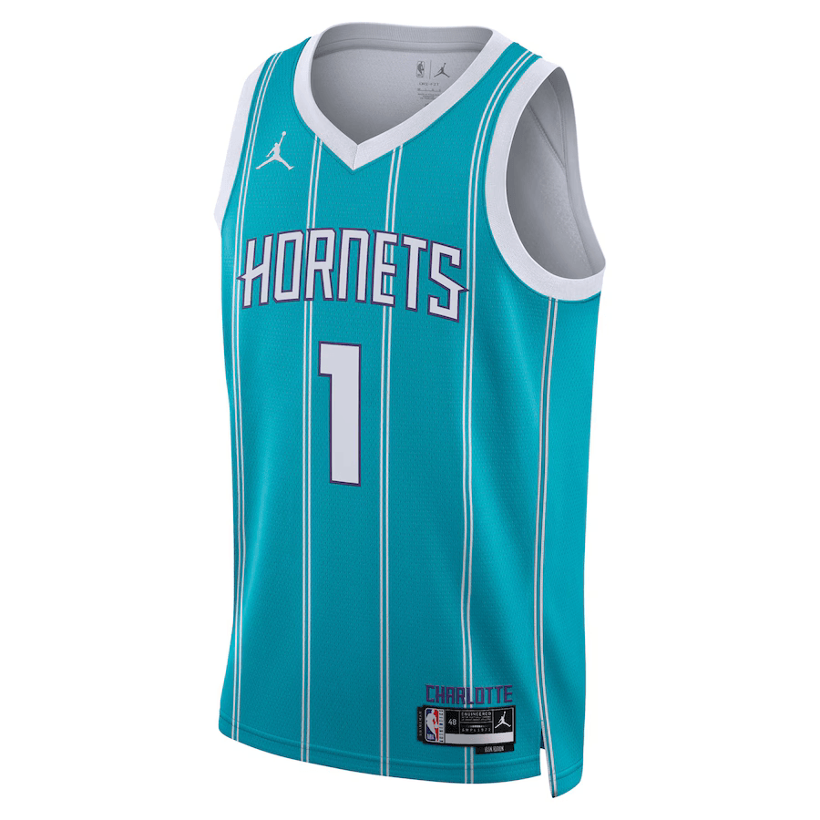 Charlotte Hornets LaMelo Ball 1 Jordan Teal NBA Jersey - Icon Edition