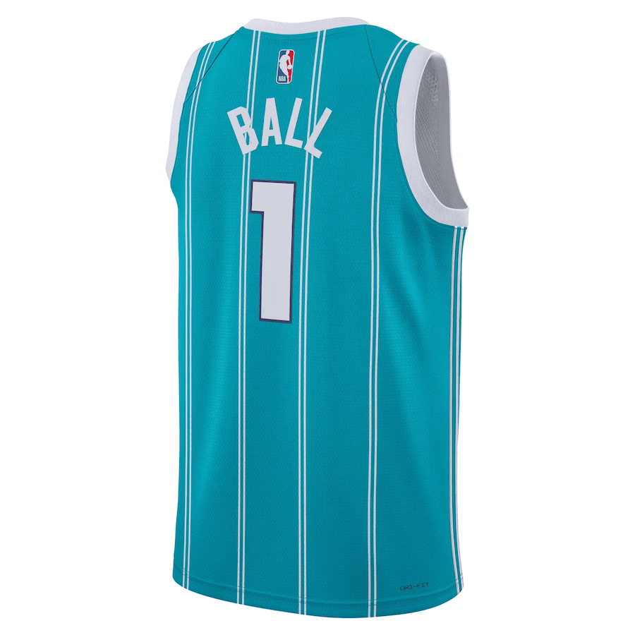 Charlotte Hornets LaMelo Ball 1 Jordan Teal NBA Jersey - Icon Edition