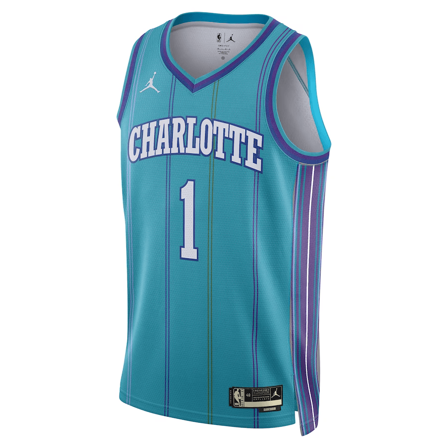 Charlotte Hornets LaMelo Ball 1 Jordan Teal NBA Jersey - Classic Edition