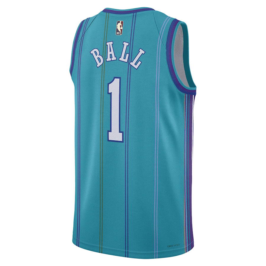 Charlotte Hornets LaMelo Ball 1 Jordan Teal NBA Jersey - Classic Edition