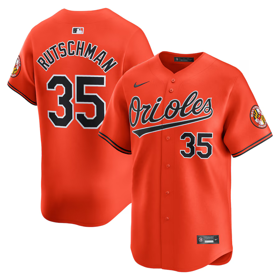 Baltimore Orioles Adley Rutschman 35 Orange Alternate Limited MLB Jersey