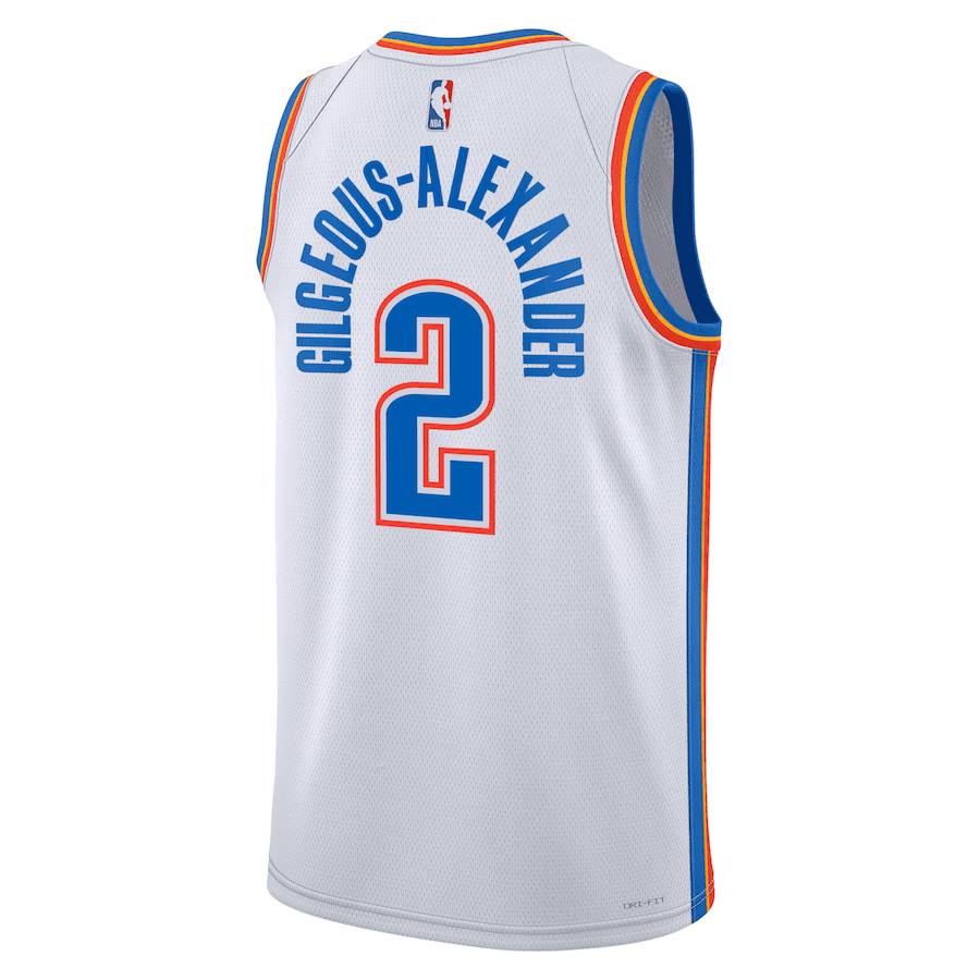 Oklahoma City Thunder Association Edition White NBA Jersey - Shai Gilgeous-Alexander 2