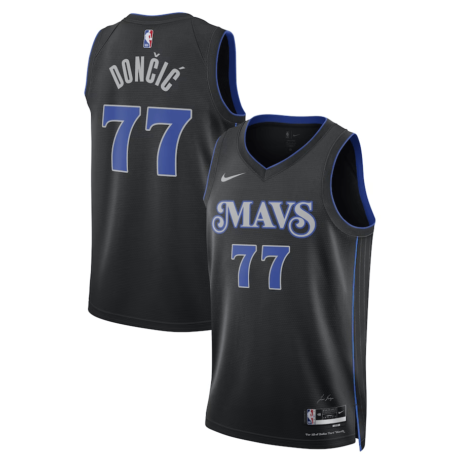 Dallas Mavericks City Edition Luka Doncic 77 Black 2023/24 NBA Jersey