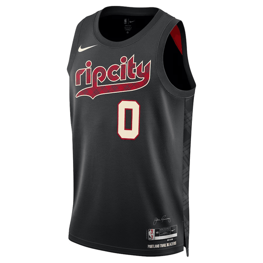 Portland Trail Blazers City Edition 2023/24 Black NBA Jersey - Damian Lillard 0