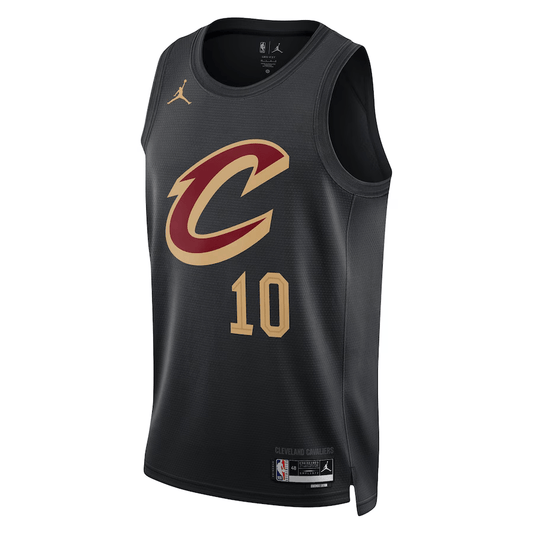 Cleveland Cavaliers Darius Garland 10 Jordan Black NBA Jersey - Statement Edition