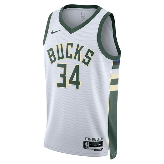 Milwaukee Bucks Association Edition White NBA Jersey - Giannis Antetokounmpo 34