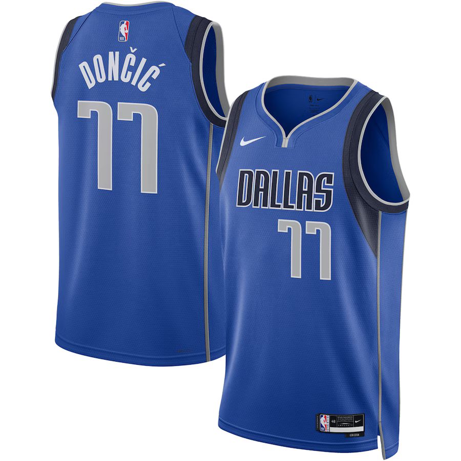 Dallas Mavericks Luka Doncic 77 Blue NBA Jersey - Icon Edition