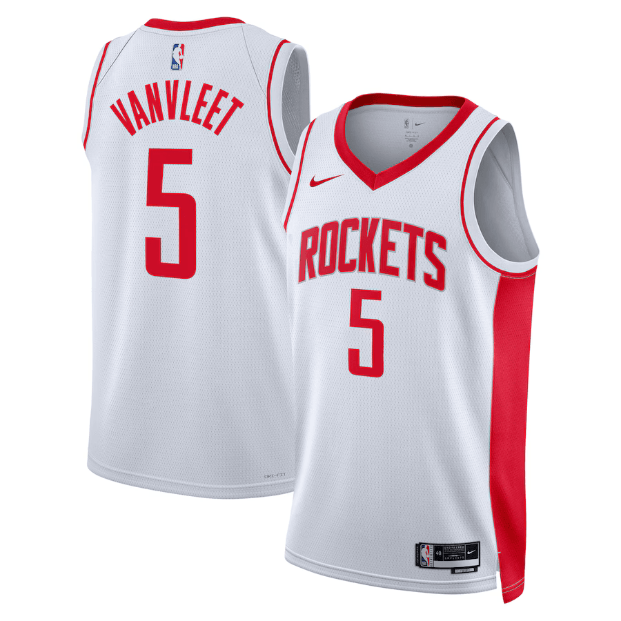 Houston Rockets Fred VanVleet 5 White NBA Jersey - Association Edition