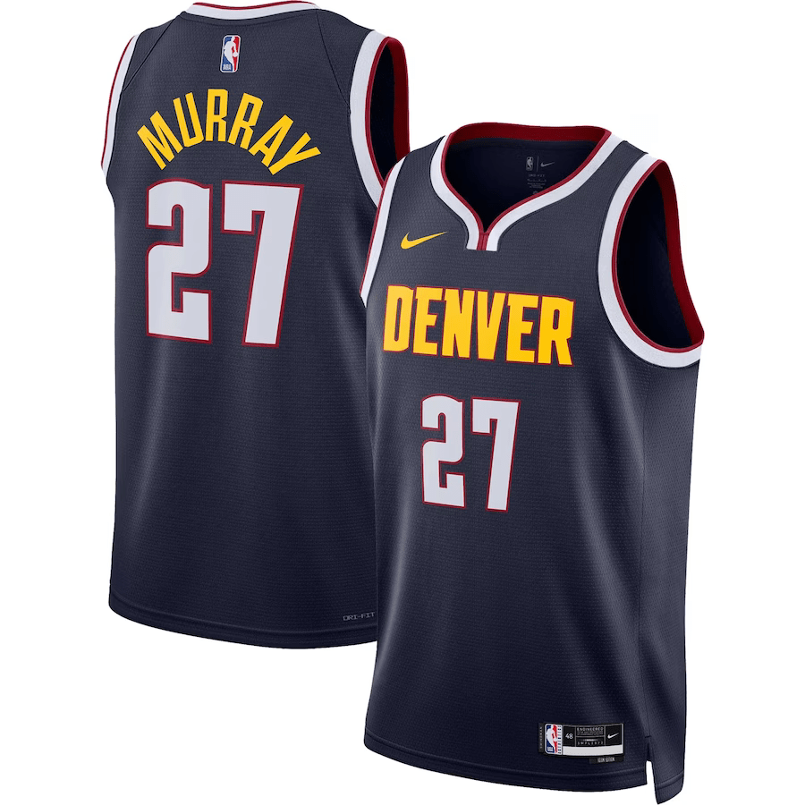 Denver Nuggets Icon Edition Navy NBA Jersey - Jamal Murray 27