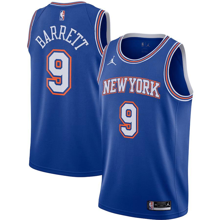 New York Knicks Statement Edition Blue Jordan NBA Jersey - Barrett 9