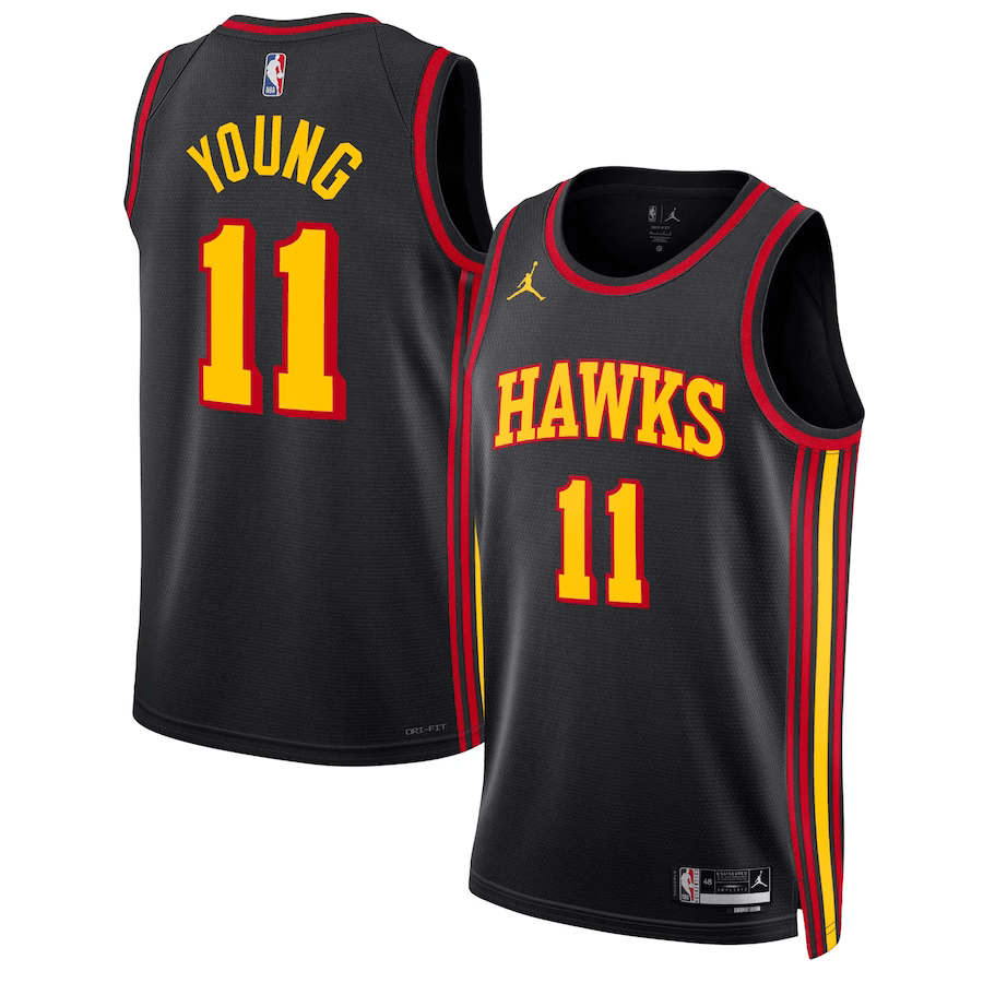 Atlanta Hawks Black Statement Edition Jordan NBA Jersey - Trae Young 11