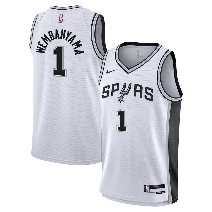 San Antonio Spurs Victor Wembanyama 1 White NBA Jersey - Association Edition