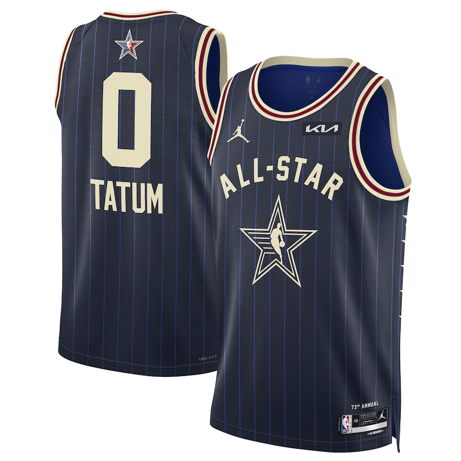 NBA All-Star Game 2024 Jordan Blue Navy NBA Jersey - Jayson Tatum 0