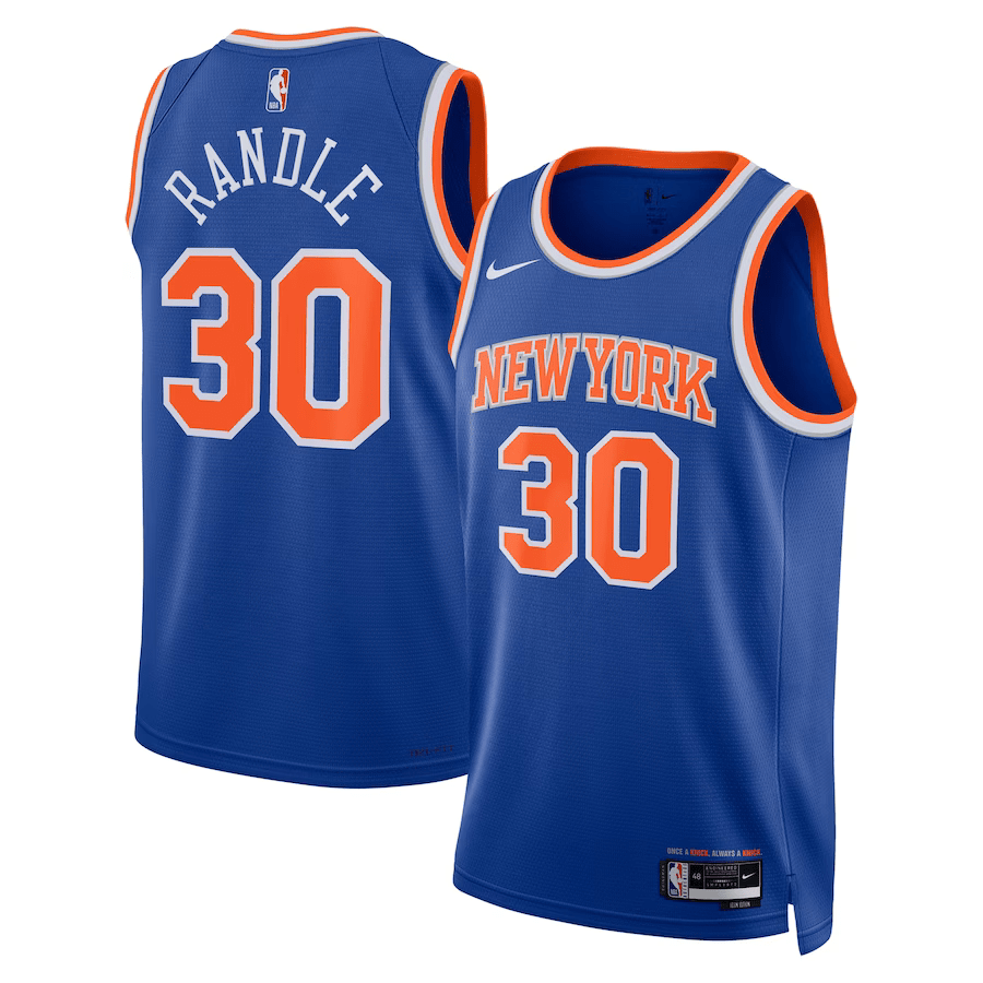 New York Knicks Blue Icon Edition NBA Jersey 2024 - Randle 30