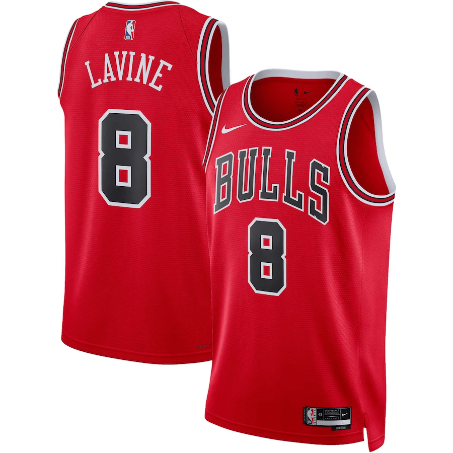 Chicago Bulls Icon Edition Red NBA Jersey - Zach LaVine 8