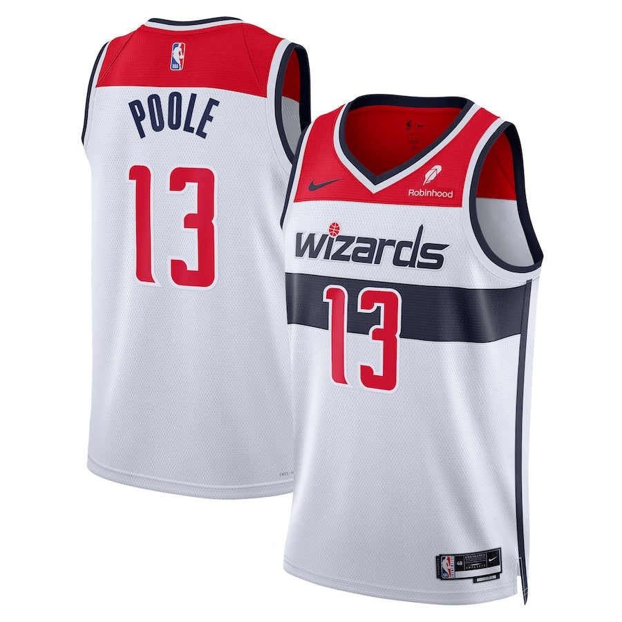 Washington Wizards Jordan Poole 13 White NBA Jersey - Association Edition