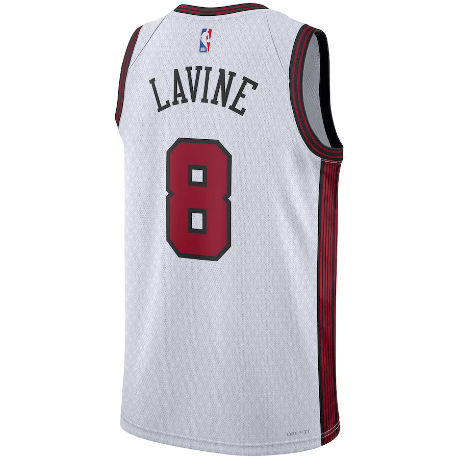 Chicago Bulls City Edition White 2022 NBA Jersey - Zach LaVine 8