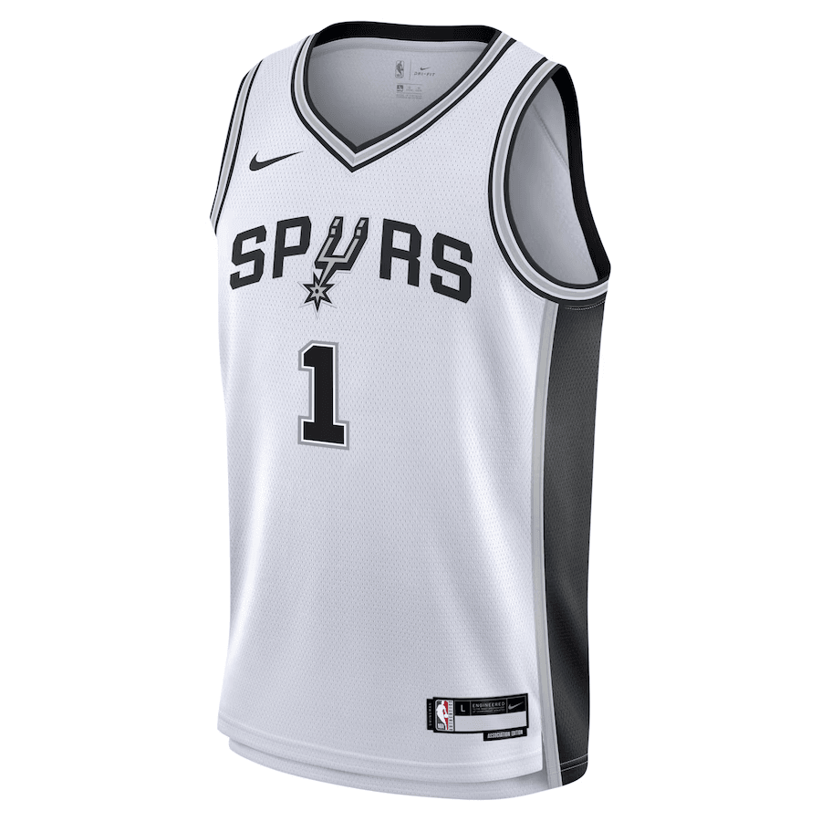 San Antonio Spurs Victor Wembanyama 1 White NBA Jersey - Association Edition