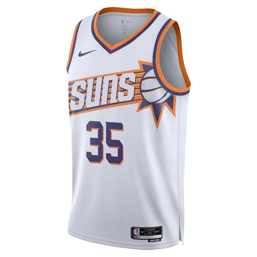 Phoenix Suns Kevin Durant 35 White NBA Jersey - Association Edition