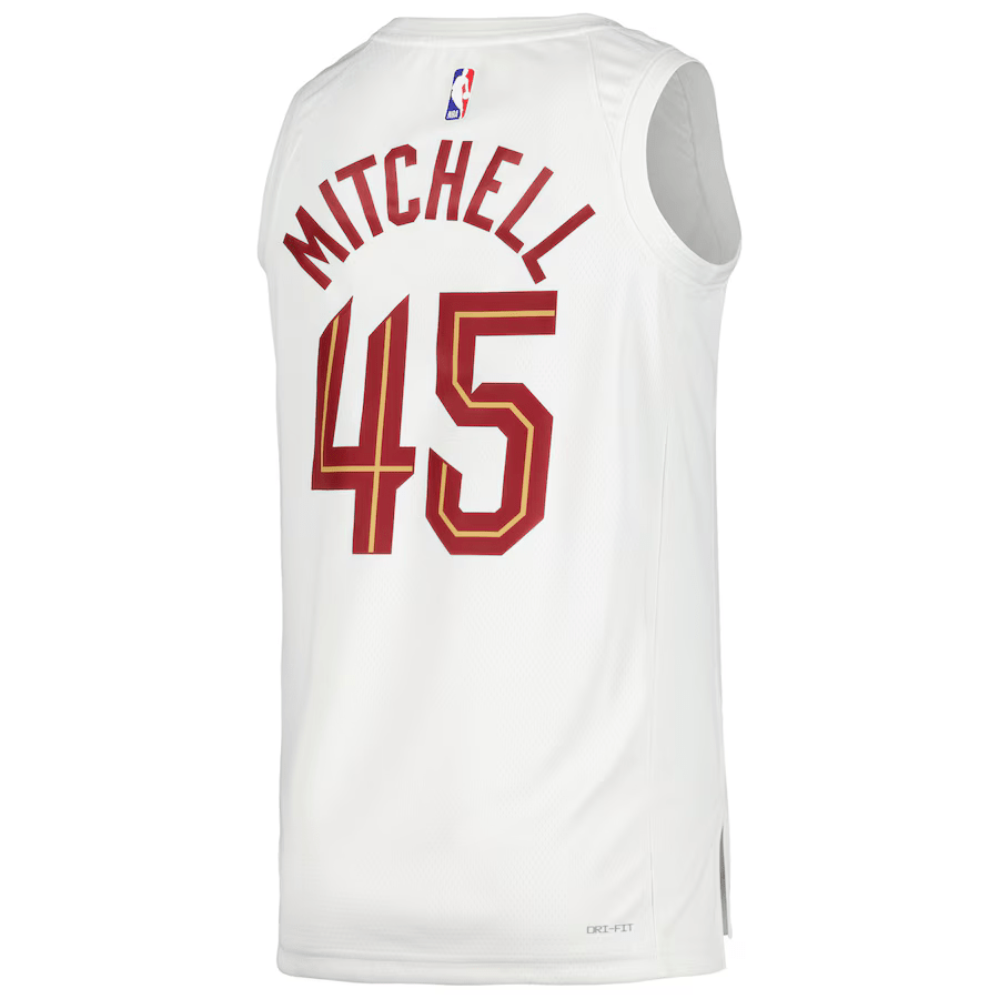 Cleveland Cavaliers Donovan Mitchell 45 White NBA Jersey - Association Edition