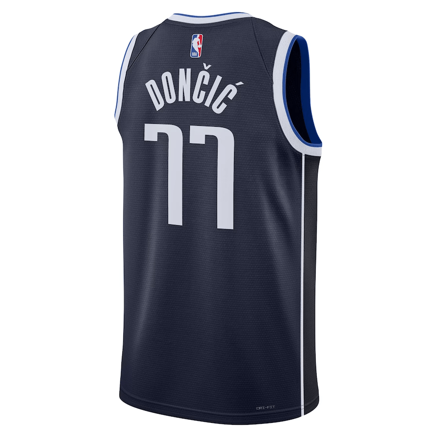 Dallas Mavericks Statement Edition Navy Jordan NBA Jersey - Luka Doncic 77