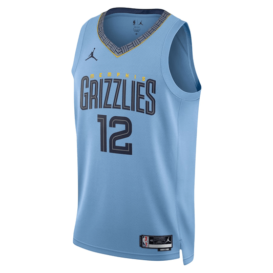 Memphis Grizzlies Statement Edition Jordan Light Blue NBA Jersey - Ja Morant 12