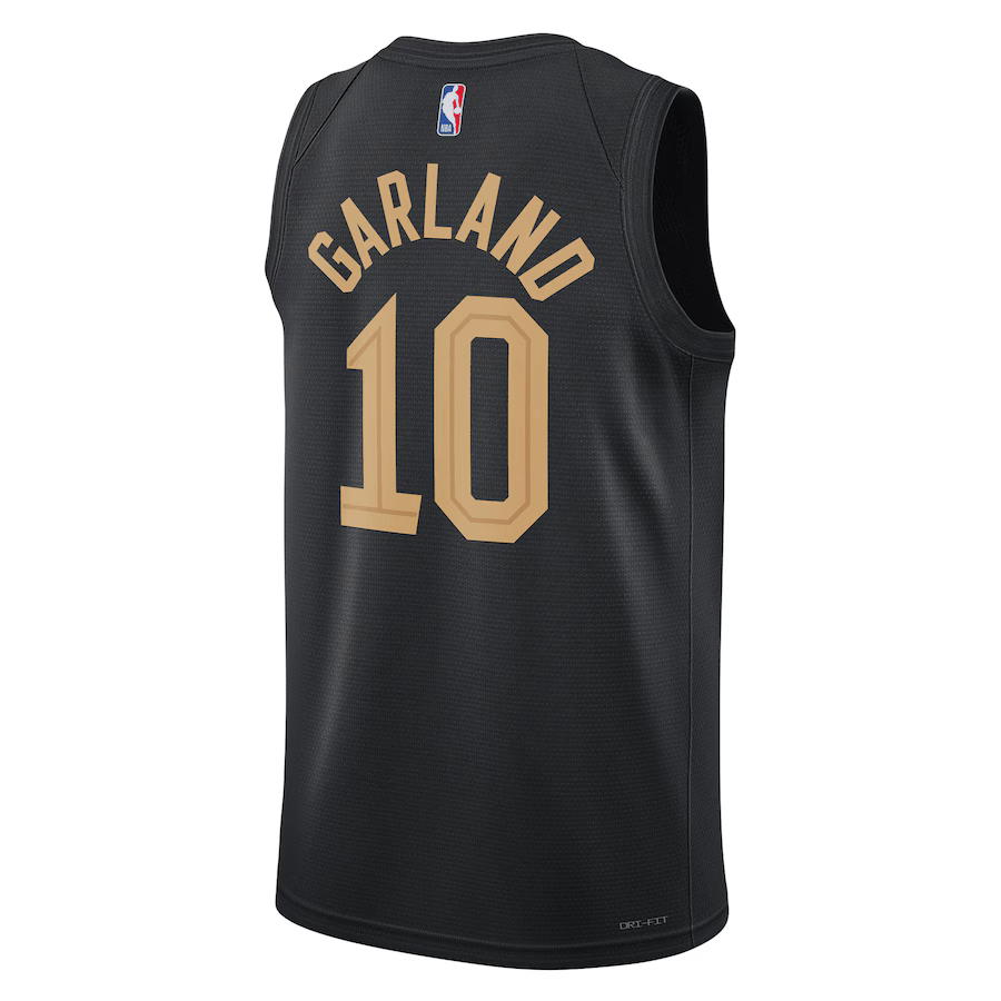 Cleveland Cavaliers Darius Garland 10 Jordan Black NBA Jersey - Statement Edition