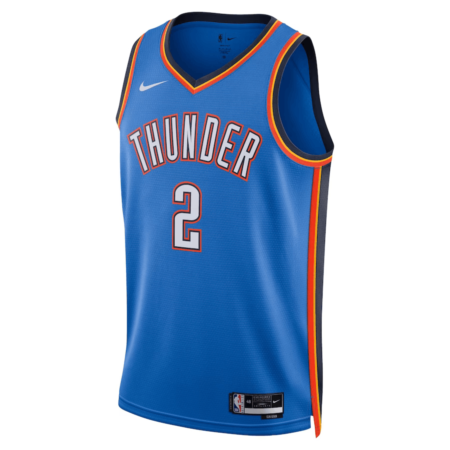 Oklahoma City Thunder Shai Gilgeous-Alexander 2 Blue NBA Jersey - Icon Edition