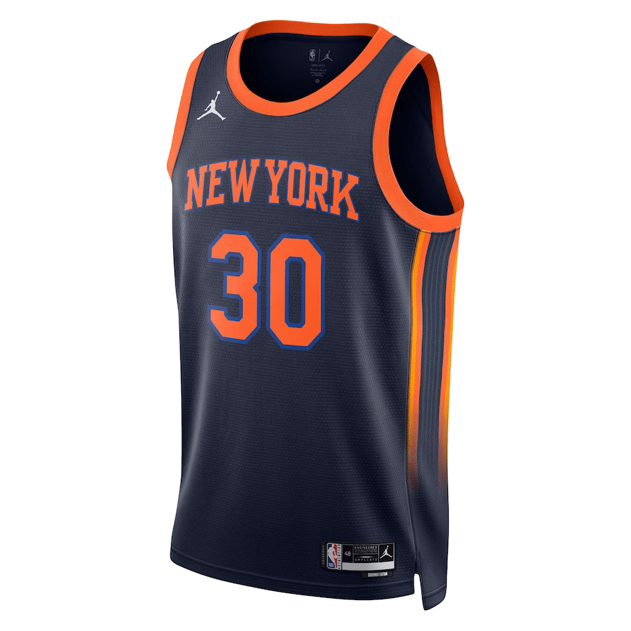 New York Knicks Statement Edition Navy Blue Jordan NBA Jersey - Randle 30