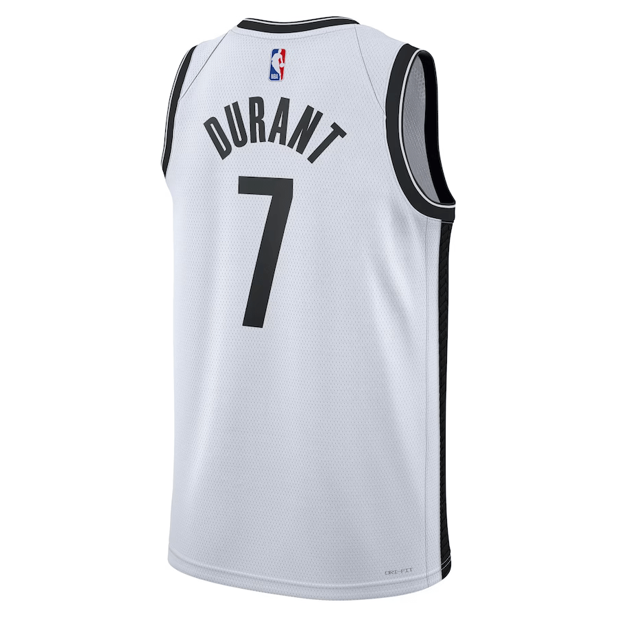 Brooklyn Nets Kevin Durant 7 White NBA Jersey - Association Edition