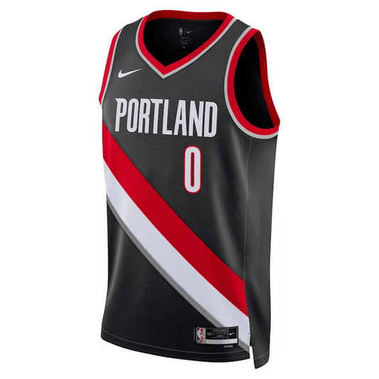 Portland Trail Blazers Damian Lillard 0 Black NBA Jersey - Icon Edition