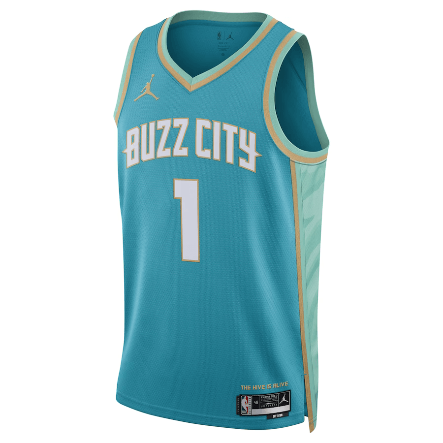 Charlotte Hornets City Edition 2023/24 LaMelo Ball 1 Jordan Teal NBA Jersey