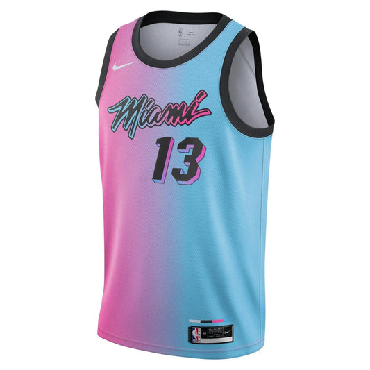 Miami Heat Vice Versa Gradient Purple Blue NBA Jersey - Adebayo 13