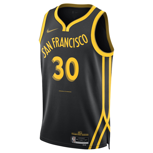 Golden State Warriors City Edition Black 2024 NBA Jersey - Stephen Curry 30