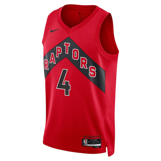 Toronto Raptors Icon Edition Red NBA Jersey - Scottie Barnes 4