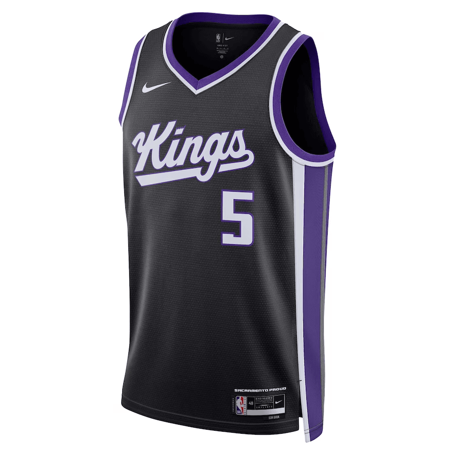 Sacramento Kings De'Aaron Fox 5 Black NBA Jersey - Icon Edition