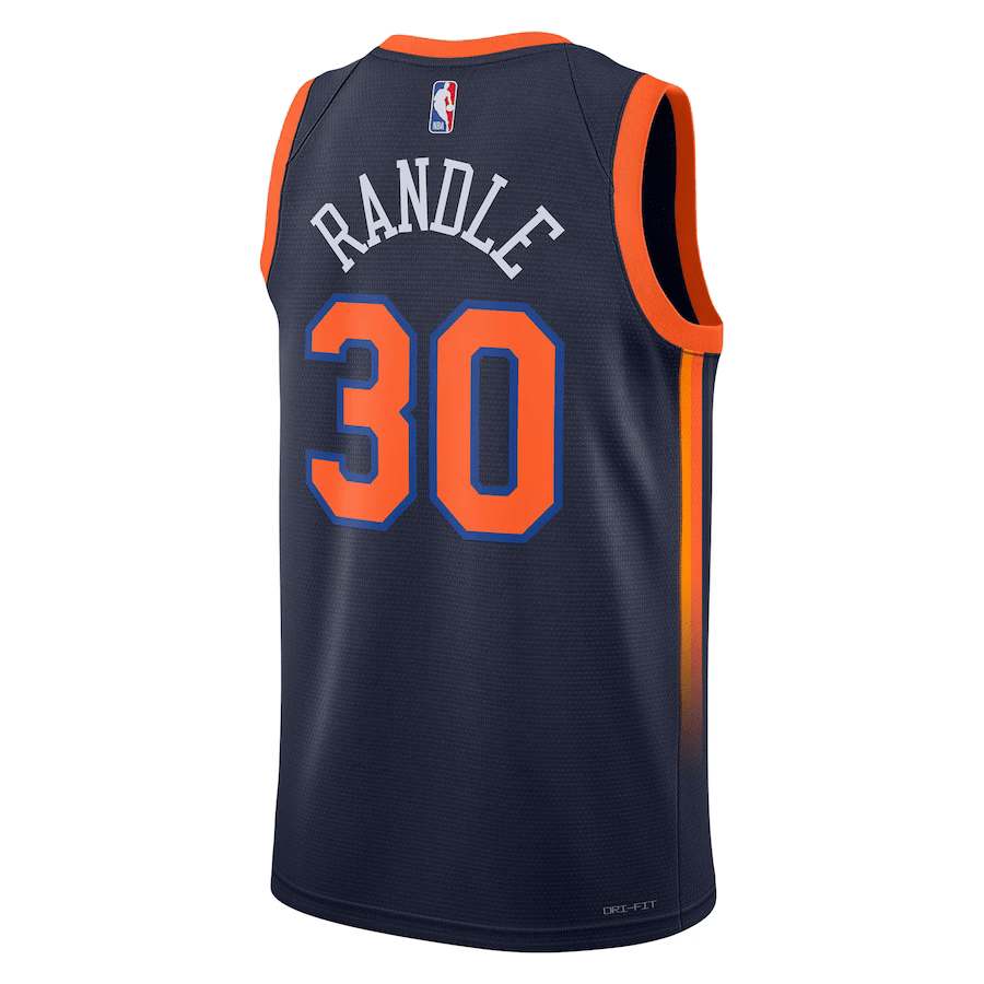 New York Knicks Statement Edition Navy Blue Jordan NBA Jersey - Randle 30