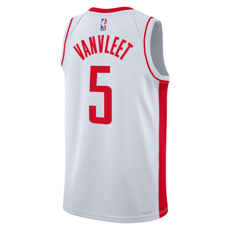 Houston Rockets Fred VanVleet 5 White NBA Jersey - Association Edition