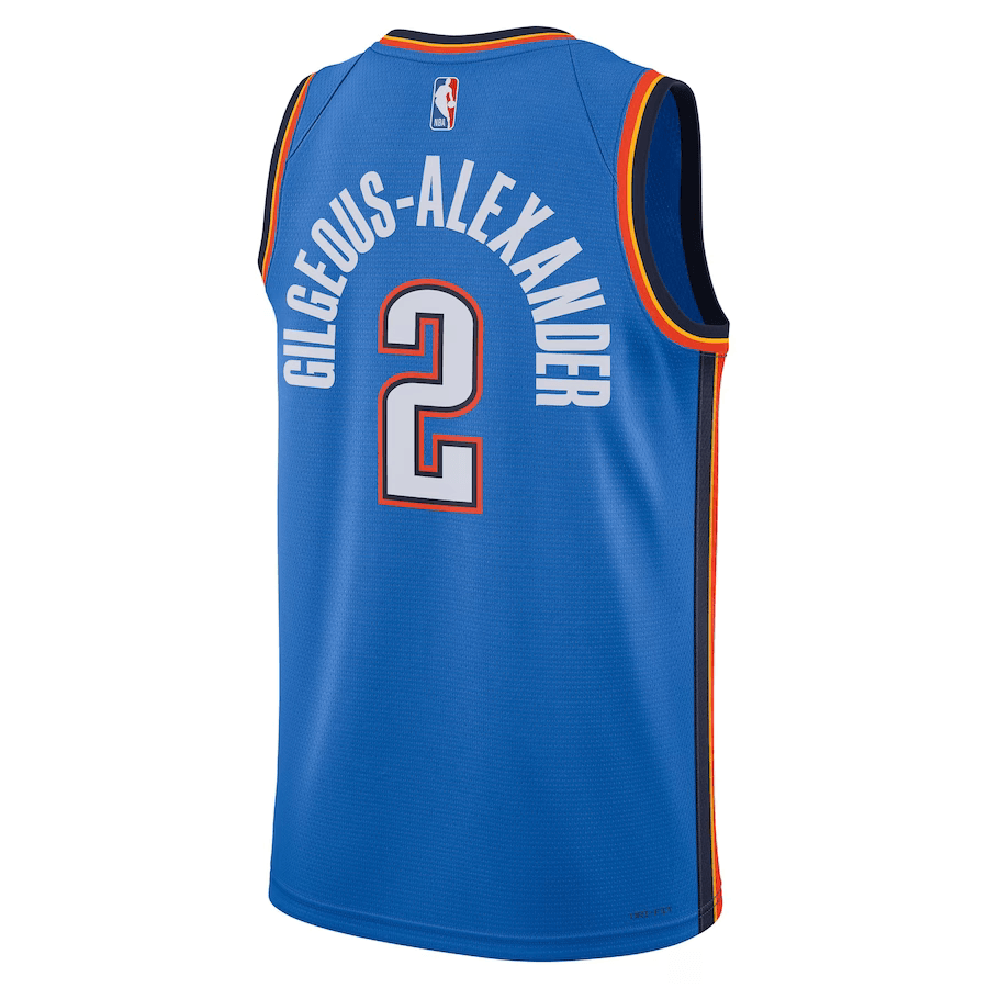 Oklahoma City Thunder Shai Gilgeous-Alexander 2 Blue NBA Jersey - Icon Edition