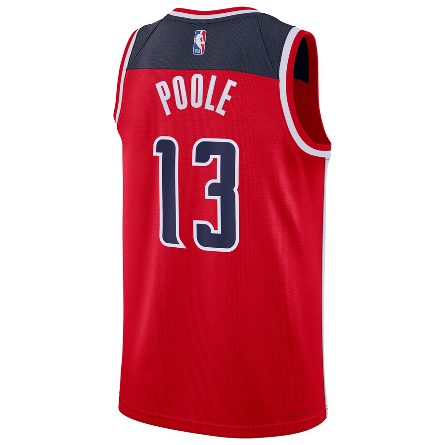 Washington Wizards Jordan Poole 13 Red NBA Jersey - Icon Edition