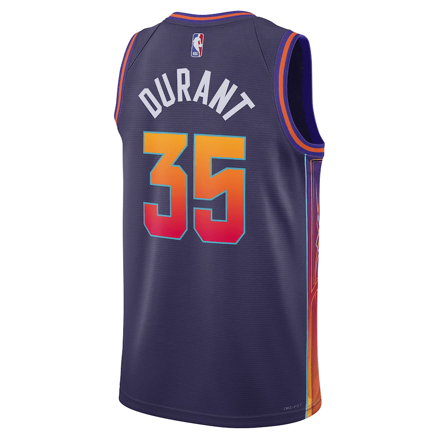 Phoenix Suns City Edition 2023/24 Kevin Durant 35 Purple NBA Jersey