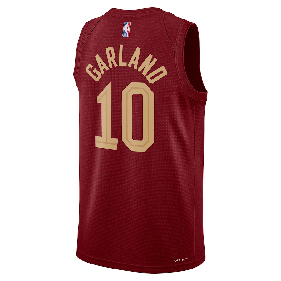 Cleveland Cavaliers Darius Garland 10 Wine NBA Jersey - Icon Edition