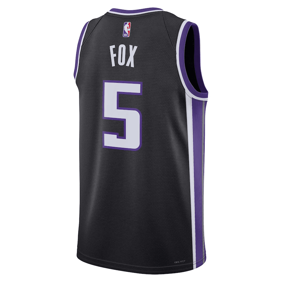 Sacramento Kings De'Aaron Fox 5 Black NBA Jersey - Icon Edition