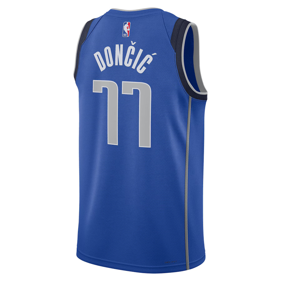 Dallas Mavericks Luka Doncic 77 Blue NBA Jersey - Icon Edition