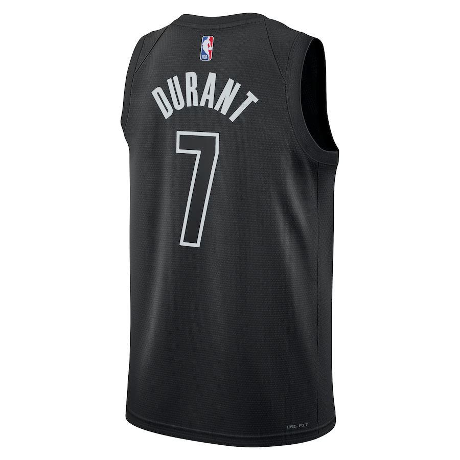 Brooklyn Nets Kevin Durant 7 Jordan Black NBA Jersey - Statement Edition