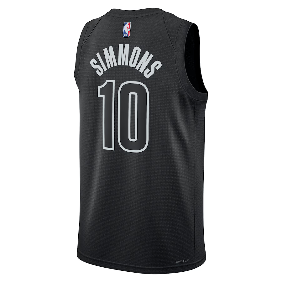 Brooklyn Nets Ben Simmons 10 Jordan Black NBA Jersey - Statement Edition